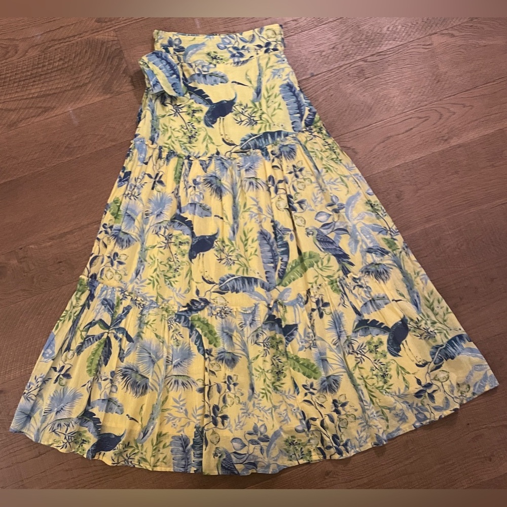 Banjanan Yellow Blue Bird Discovery Skirt Small